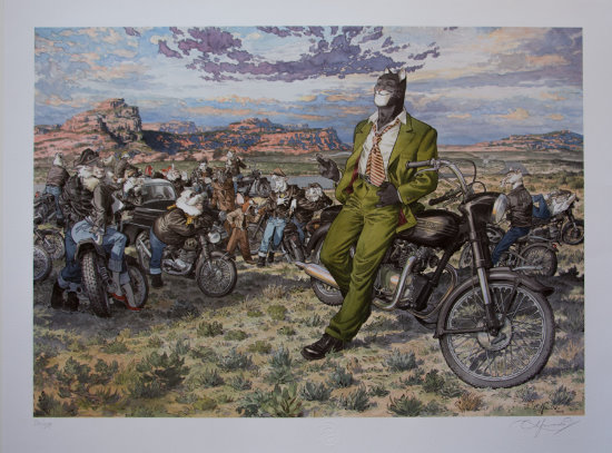 Juanjo Guarnido signed Art print, Amarillo's road