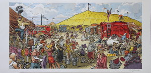 Affiche d'Art signée Guarnido, Amarillo : Sunflower Circus