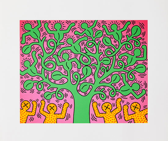 Affiche Keith Haring : Arbre de vie