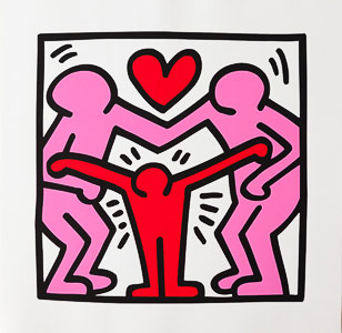 Keith Haring poster, Untitled 1989 (Family)
