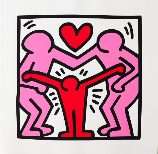 Affiche Keith Haring : Sans Titre 1989 (Famille)