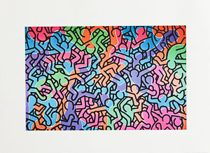 Keith Haring poster, Figures, 1985