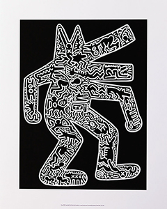 Keith Haring poster, Dog, 1985