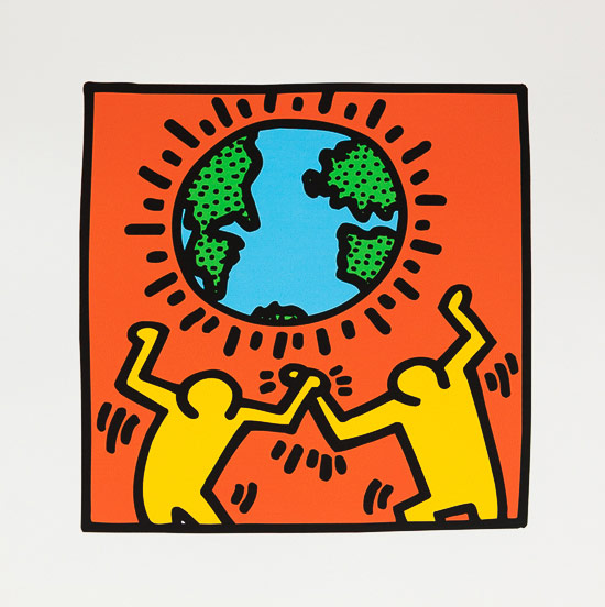 Affiche Keith Haring : Earth, world