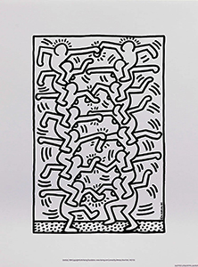 Affiche Haring, Untitled, 1984