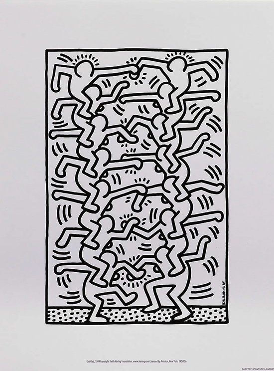 Affiche Keith Haring : Sans Titre, 1984