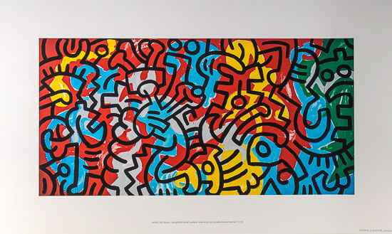 Keith Haring poster print, Untitled Abstract (1985)