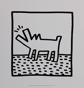 Keith Haring poster, Barking Dog