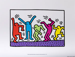Keith Haring poster, La danse