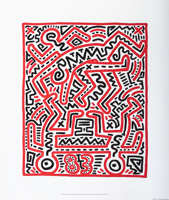 Stampa Keith Haring, Fun Gallery Exhibition (1983)