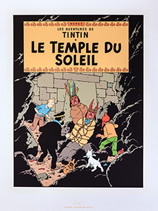 Hergé : Sérigraphie Tintin, Le temple du soleil