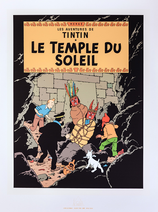 Sérigraphie Tintin & Milou : Le temple du soleil