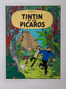 Hergé : Sérigraphie Tintin, Tintin et les Picaros