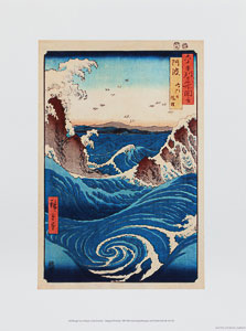 Stampa Utagawa Hiroshige, Les tourbillons de Naruto au large d'Awa