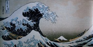 Lámina Hokusai, La gran ola de Kanagawa, 1834