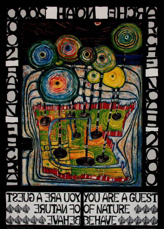 Hundertwasser poster : Arche 59 cm