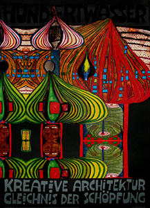 Affiche Hundertwasser, Creative Architecture