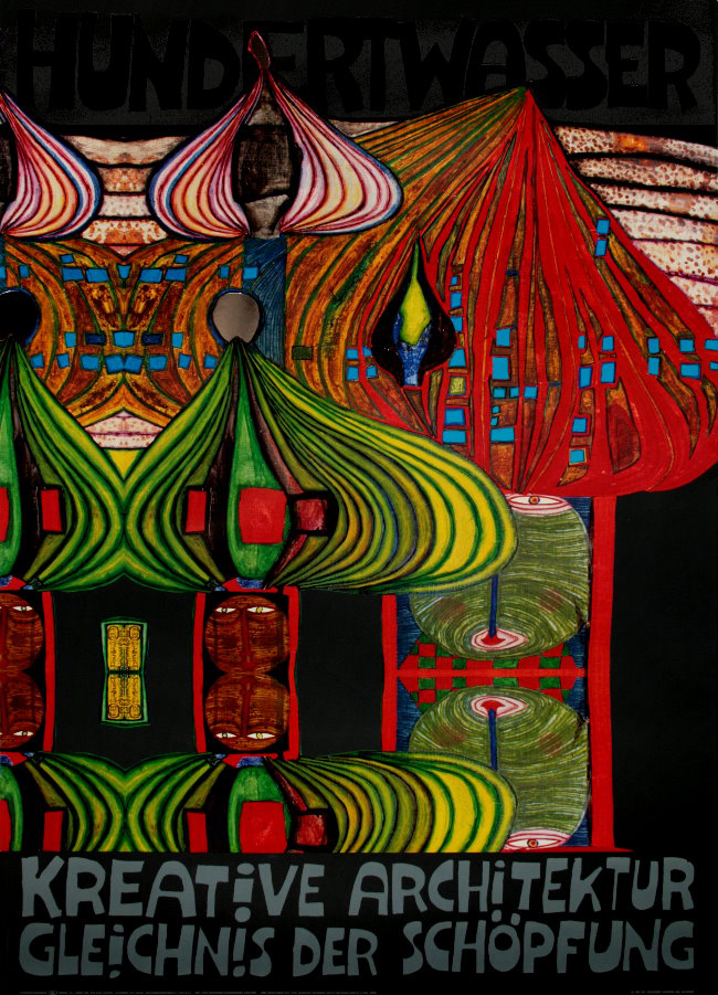 Hundertwasser Poster Creative Architecture 59 X 84 Cm
