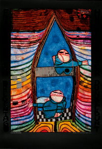 Hundertwasser Fine Art Print, Tender Dinghi