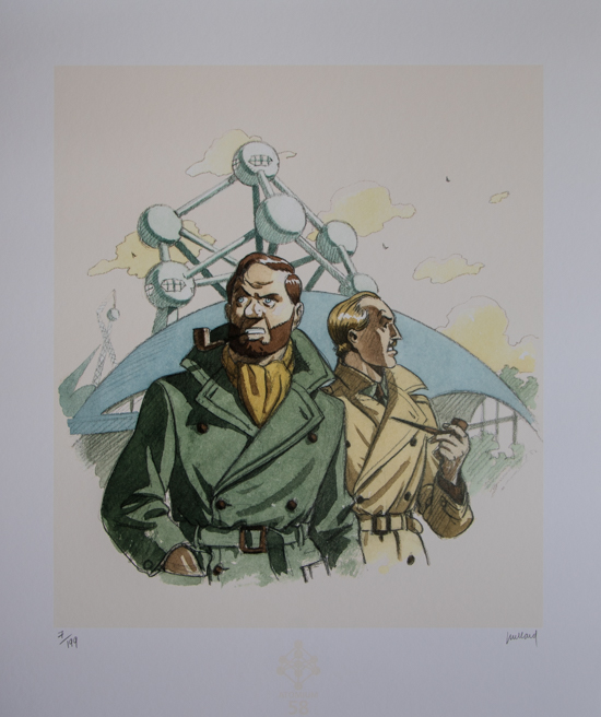 Affiche signée de André Juillard : Atomium 58