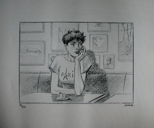 André Juillard signed lithograph, Paris