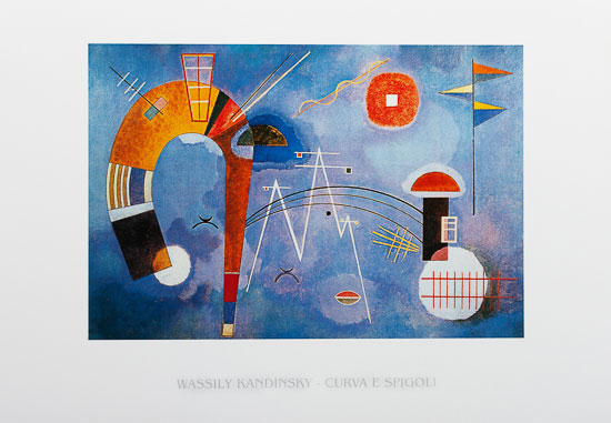Stampa Kandinsky, Curva e spigoli, 1930