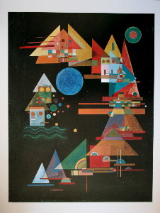 Vassily Kandinsky print, Spitzen im Bogen, 1927