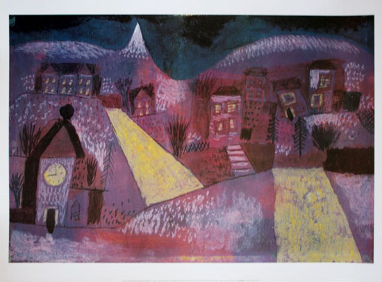 Paul Klee poster, Winter landscape, 1923