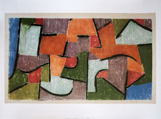 Paul Klee poster, Uberland, 1937