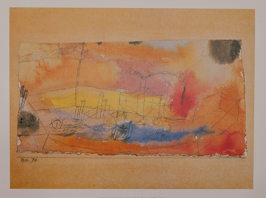 Paul Klee poster, Der fisch im hafen, 1916