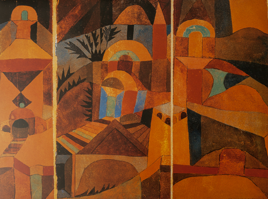 Lámina Paul Klee, Jardin du temple, 1920