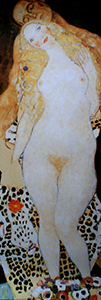 Lámina Gustav Klimt, Adán y Ève, 1918