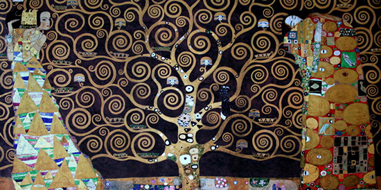 Affiche Gustav Klimt : L'arbre de vie, 1909 (marron)