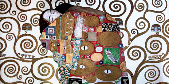 Affiche Gustav Klimt : L'étreinte, 1909