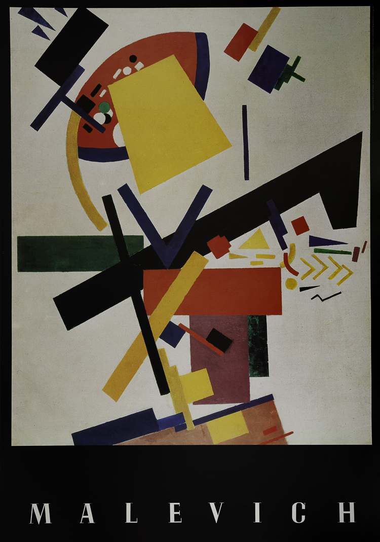 Quadro Su Tela Astratto Kasimir Malevich Suprematism 60x40 Cm - Stampa Fine Art Made In Italy