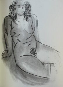 Lámina Matisse, Nu assis