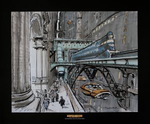 Jean-Claude Mézières Art Print, Le cinquième élément : Taxi !