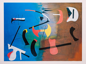Joan Miro print, Composition, 1933