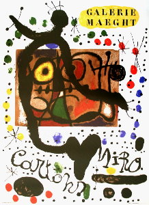 Joan Miro print, Cartons
