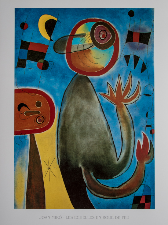 Affiche Joan Miro : Echelles en roue de feu