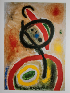 Joan Miro print, Femme III, 1965