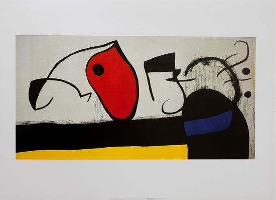 Affiche Joan Miro : Femme aux trois cheveux