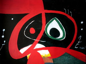 Joan Miro print, Kopf