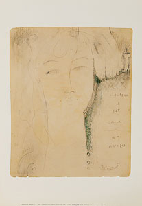 Amedeo Modigliani print, Portrait of J.