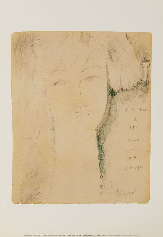 Amedeo Modigliani poster print, Portrait of J.