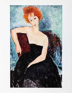 Affiche Modigliani, Femme rousse, 1918