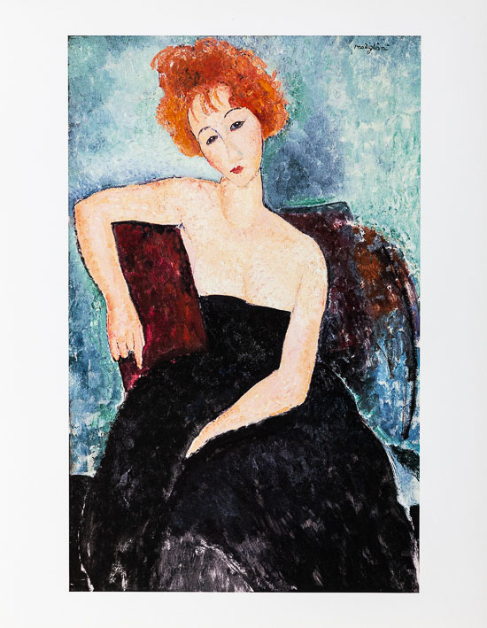 Amedeo Modigliani poster print, Red-headed woman, 1918
