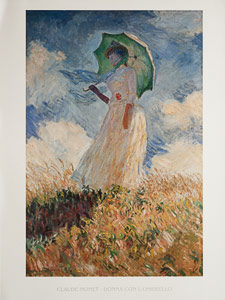 Lámina Monet, Mujer con sombrilla, 1886