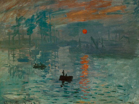 Lámina Claude Monet, Impresión, sol naciente, 1872