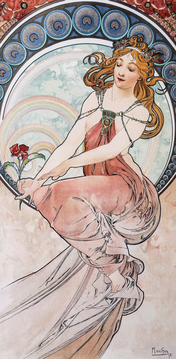 Alphonse Mucha poster, The Arts : Painting